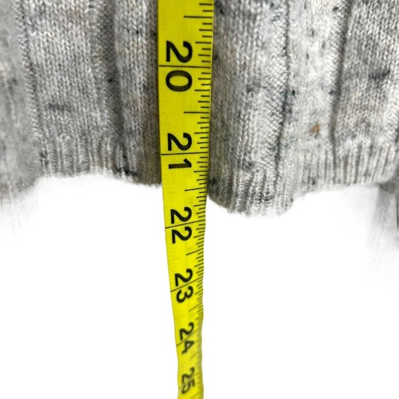 Madewell Grey Donegal Evercrest Long Sleeve Turtleneck Wool Blend Top Large - Picture 6 of 8